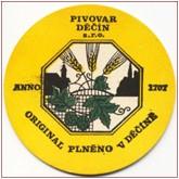 
Pivovar Dìèín, Pivní tácek è.1043