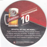 Brewery Plzeň - Gambrinus - Beer coaster id3697
