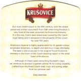 Brewery Krušovice - Beer coaster id3185