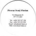 
Pivovar Loket - Svatý Florian, Pivní tácek è.3352