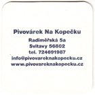 
Pivovar Svitavy - Na Kopeèku, Pivní tácek è.3021