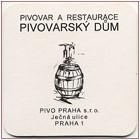 
Pivovar Praha - Pivovarský dùm, Pivní tácek è.1213