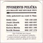 Pivovar Polička - Pivní tácek č.2225