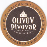 Pivovar Dolní Břežany - Olivův pivovar - Pivní tácek č.4096