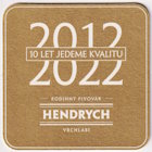 Brewery Vrchlabí - Hendrych - Beer coaster id4357