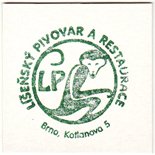 
Pivovar Brno - Lí¹eò, Pivní tácek è.3015