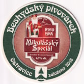 Pivovar Ostravice - Beskydský pivovárek - Pivní tácek č.4517 Pivovar Ostravice - Beskydský pivovárek - Pivní tácek č.4517