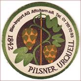 
Pivovar Plzeò - Pilsner Urquell, Pivní tácek è.2187