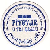 
Pivovar Prostìjov - Koliba U Tøí králù, Pivní tácek è.3023