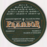 Pivovar Žilina - Frambor - Pivní tácek č.438