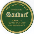 
Pivovar Prievaly - Sandorf, Pivní tácek è.390